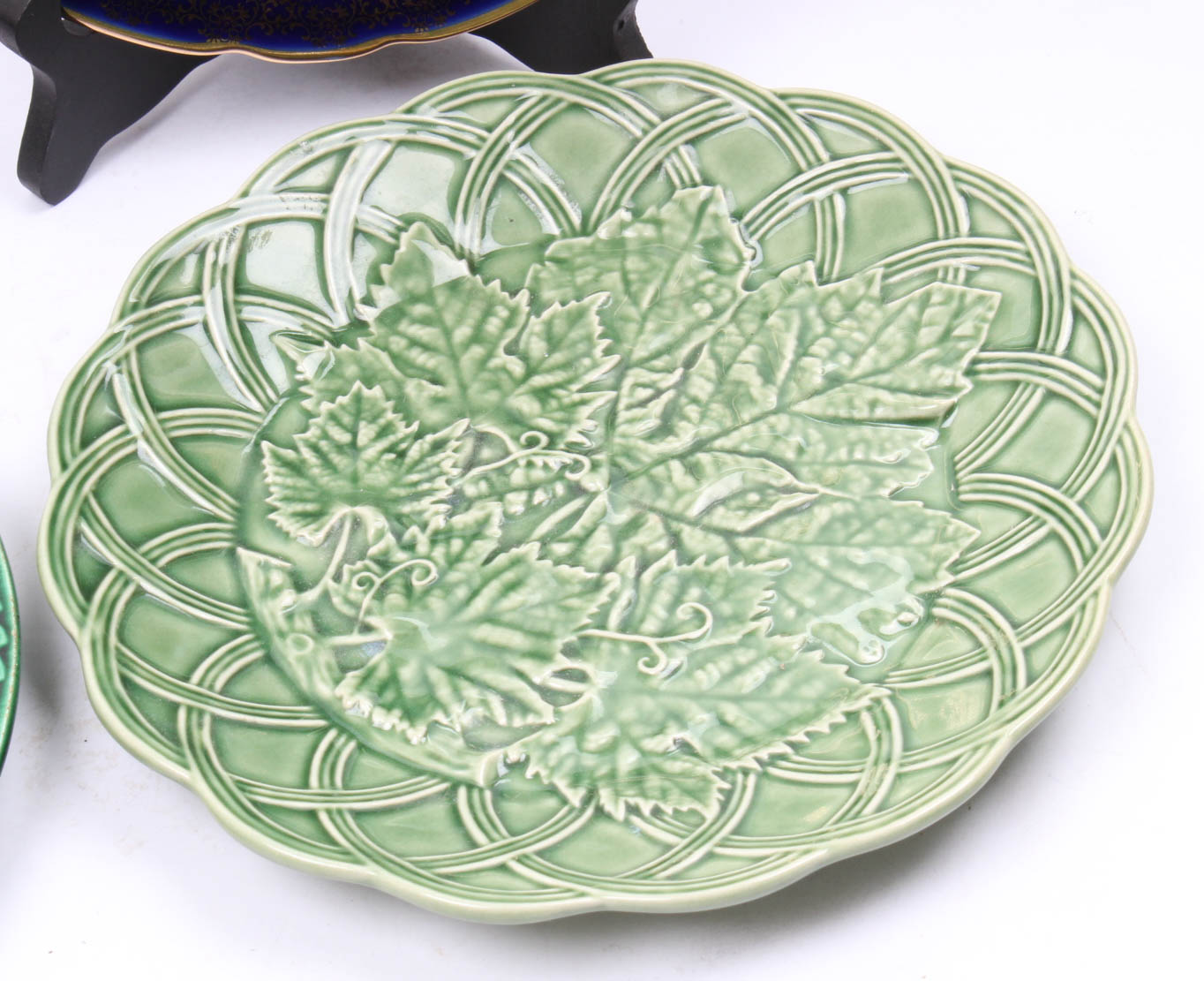 Ceramic Plates Featuring Limoges and Majolica