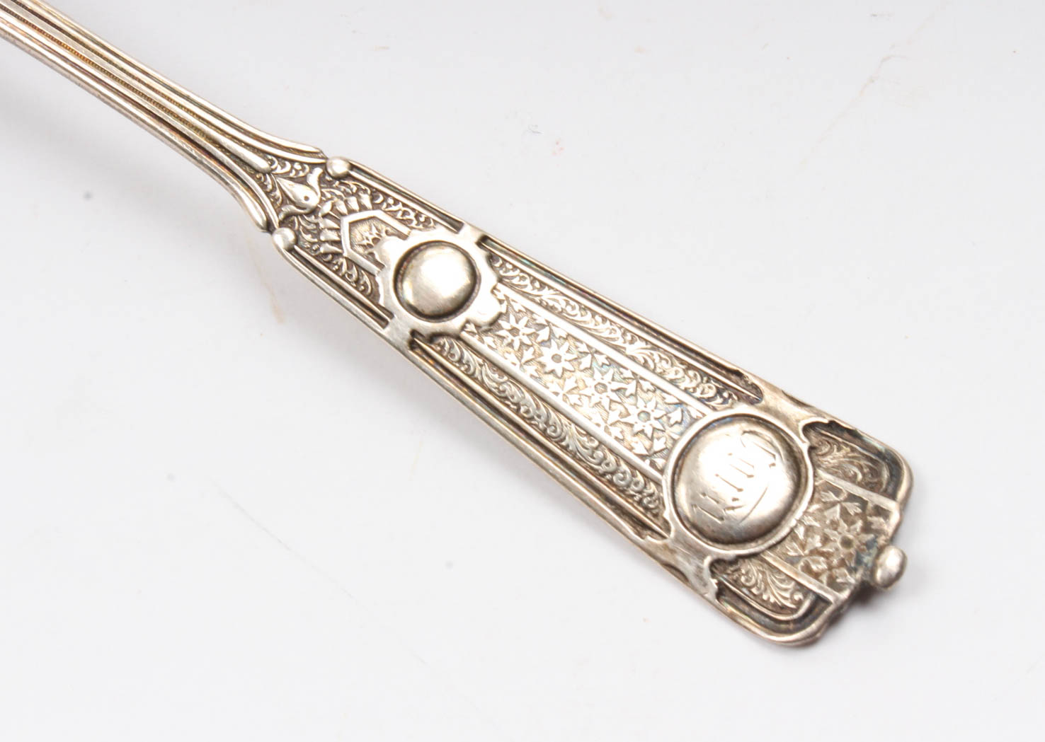 Antique Sterling Silver Engraved Preusser & Bro. Spoon