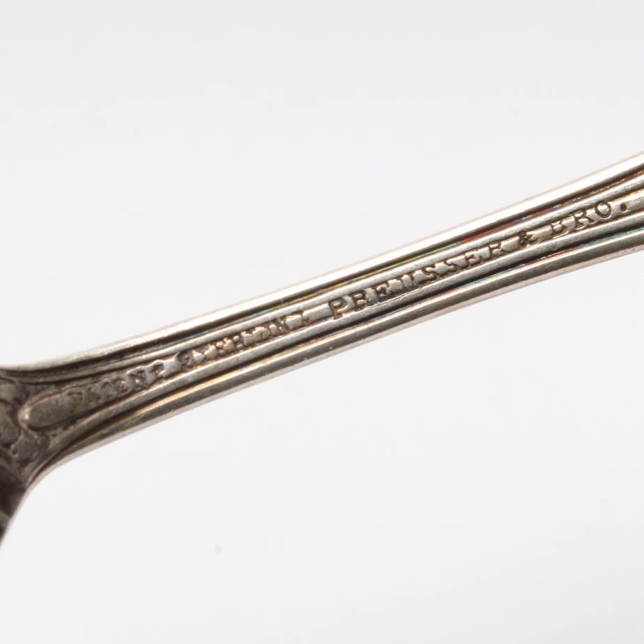 Antique Sterling Silver Engraved Preusser & Bro. Spoon