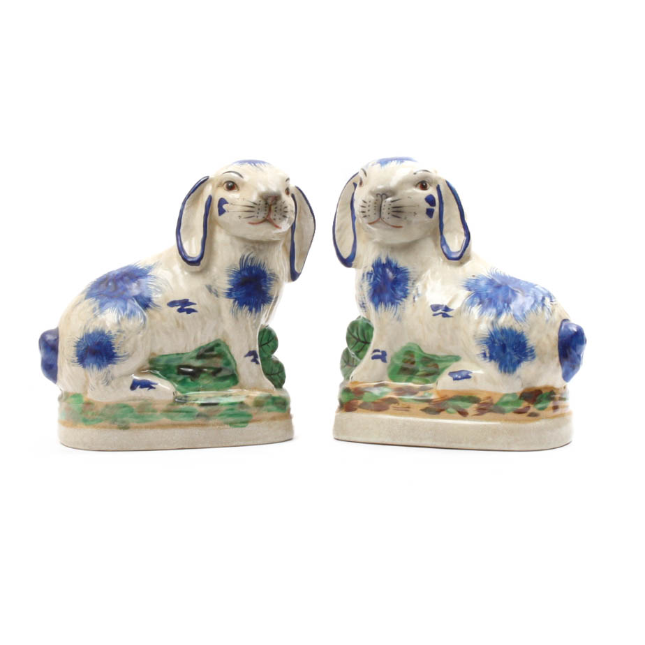 Staffordshire Ceramic Rabbits
