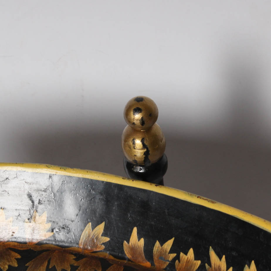 Hand-Painted Metal Tole Tray Table