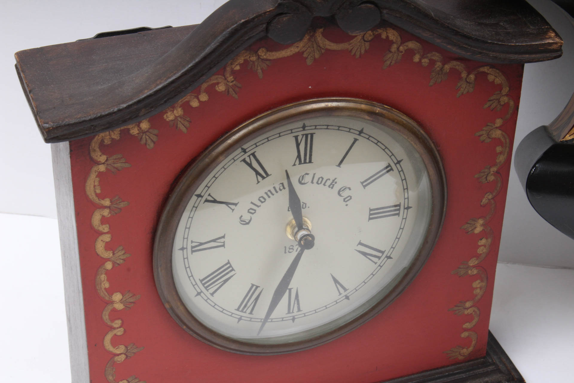 Mantel Clock and Wall Sconces