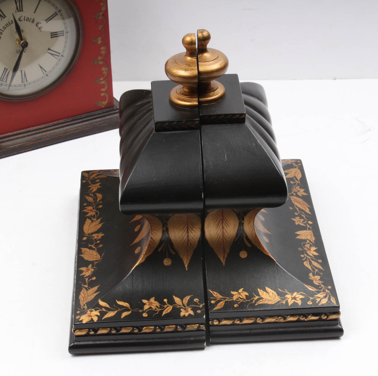 Mantel Clock and Wall Sconces