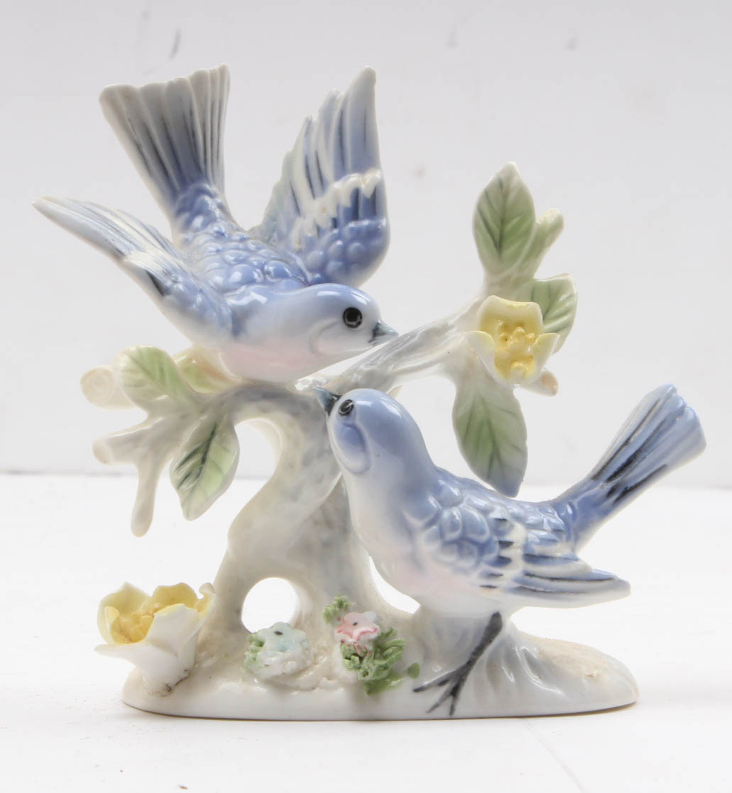 Porcelain Bird Figurine Pair