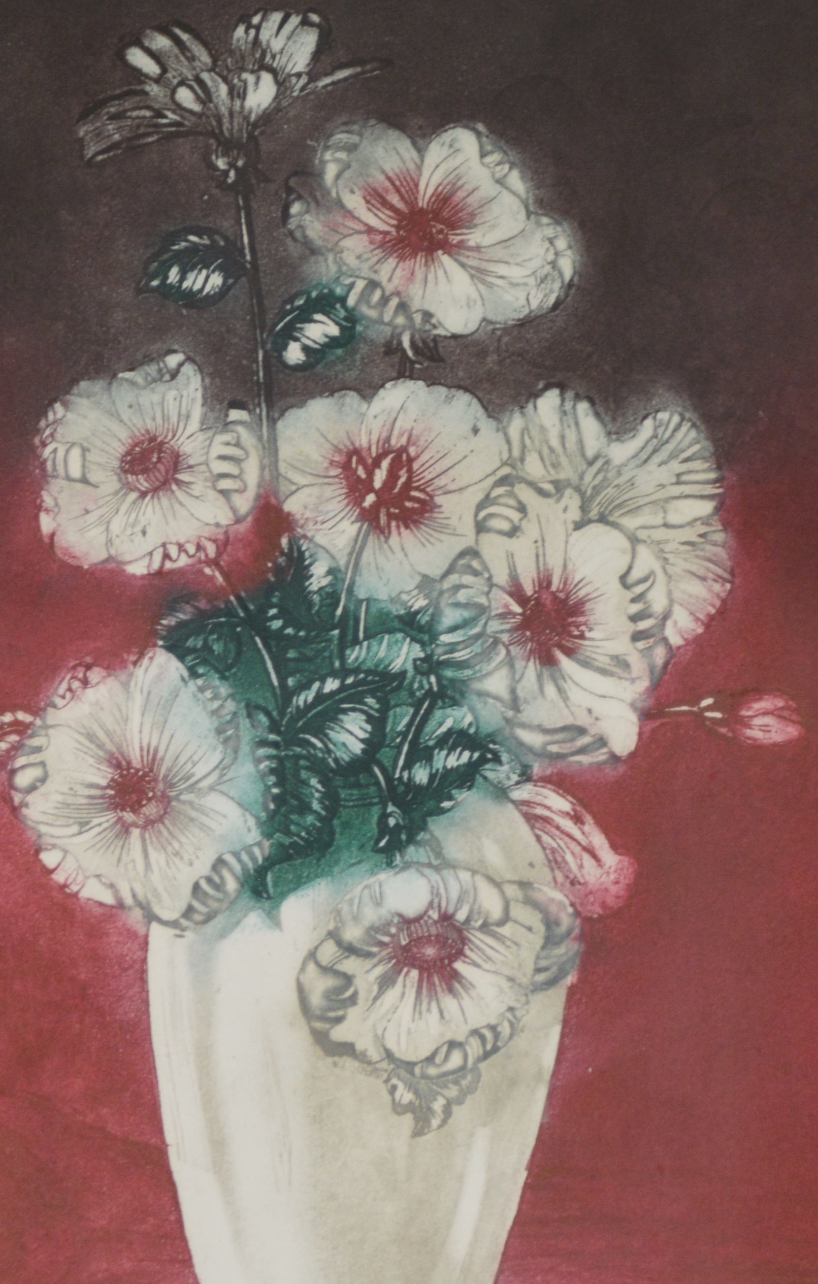 L/E Signed "Memories" Floral Arrangement Lithograph