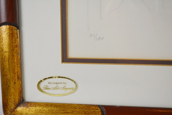 L/E Signed "Memories" Floral Arrangement Lithograph