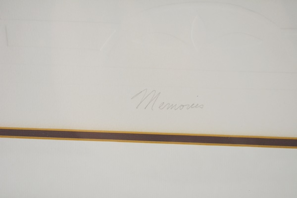 L/E Signed "Memories" Floral Arrangement Lithograph