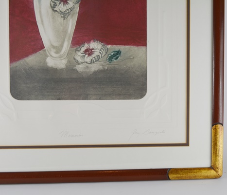 L/E Signed "Memories" Floral Arrangement Lithograph