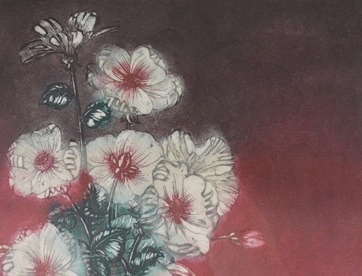 L/E Signed "Memories" Floral Arrangement Lithograph