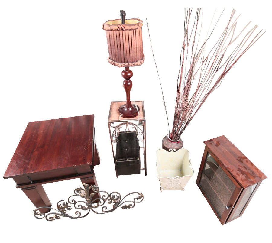 Collection of Wood and Metal Decor