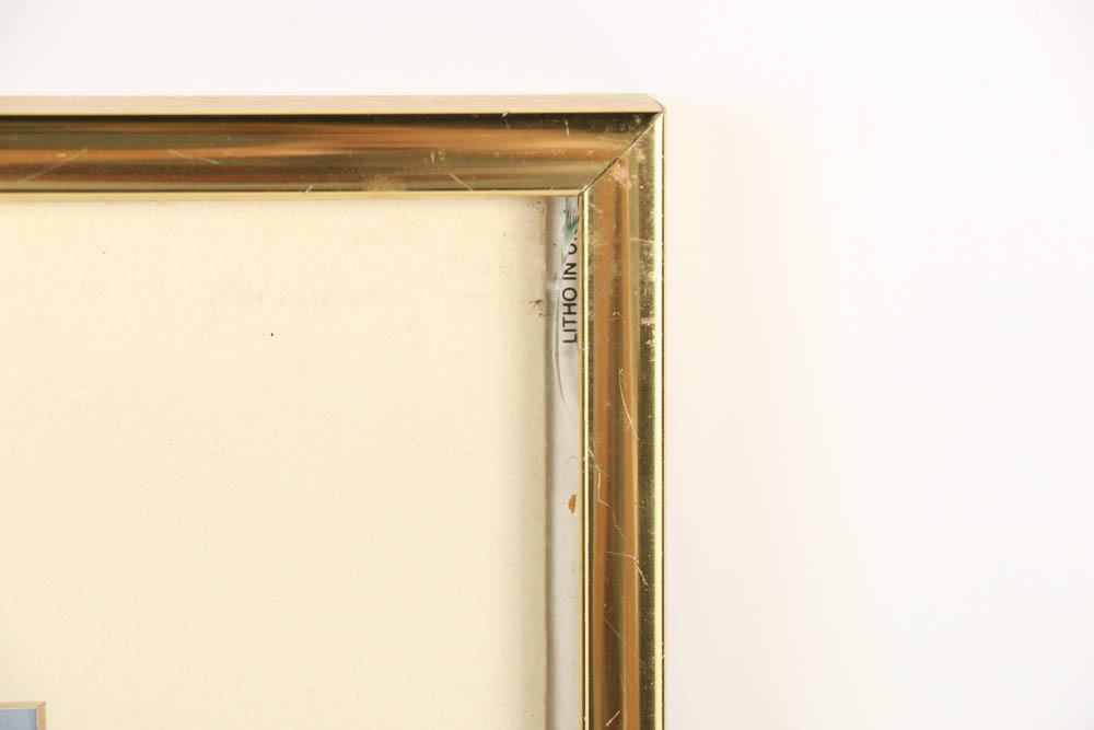 Charcoal Drawing on Paper Rooftop Scene