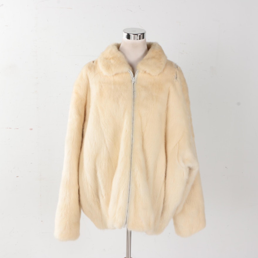 Albino Mink Fur Coat