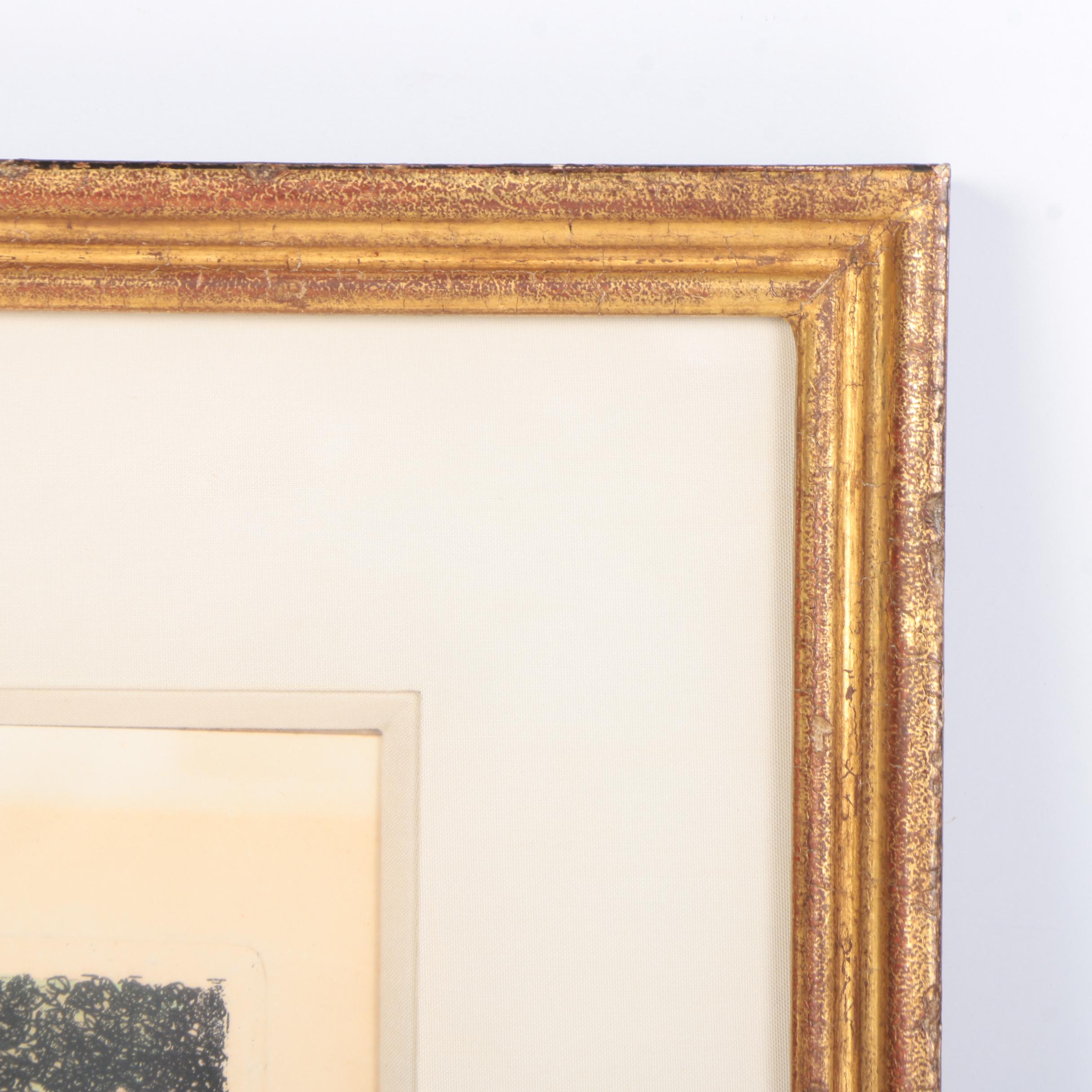 Maurice Jacque Hand Colored Etching "Barbizon, Maison de Millet"