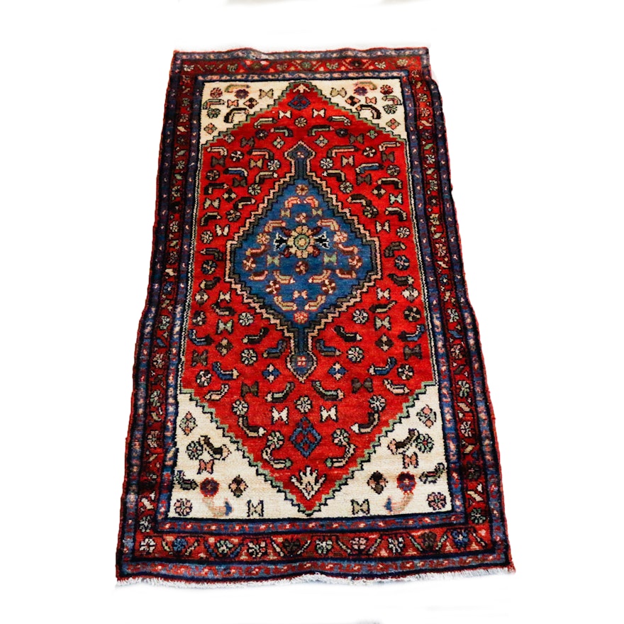 Vintage Handwoven Persian Heriz Serapi  Rug