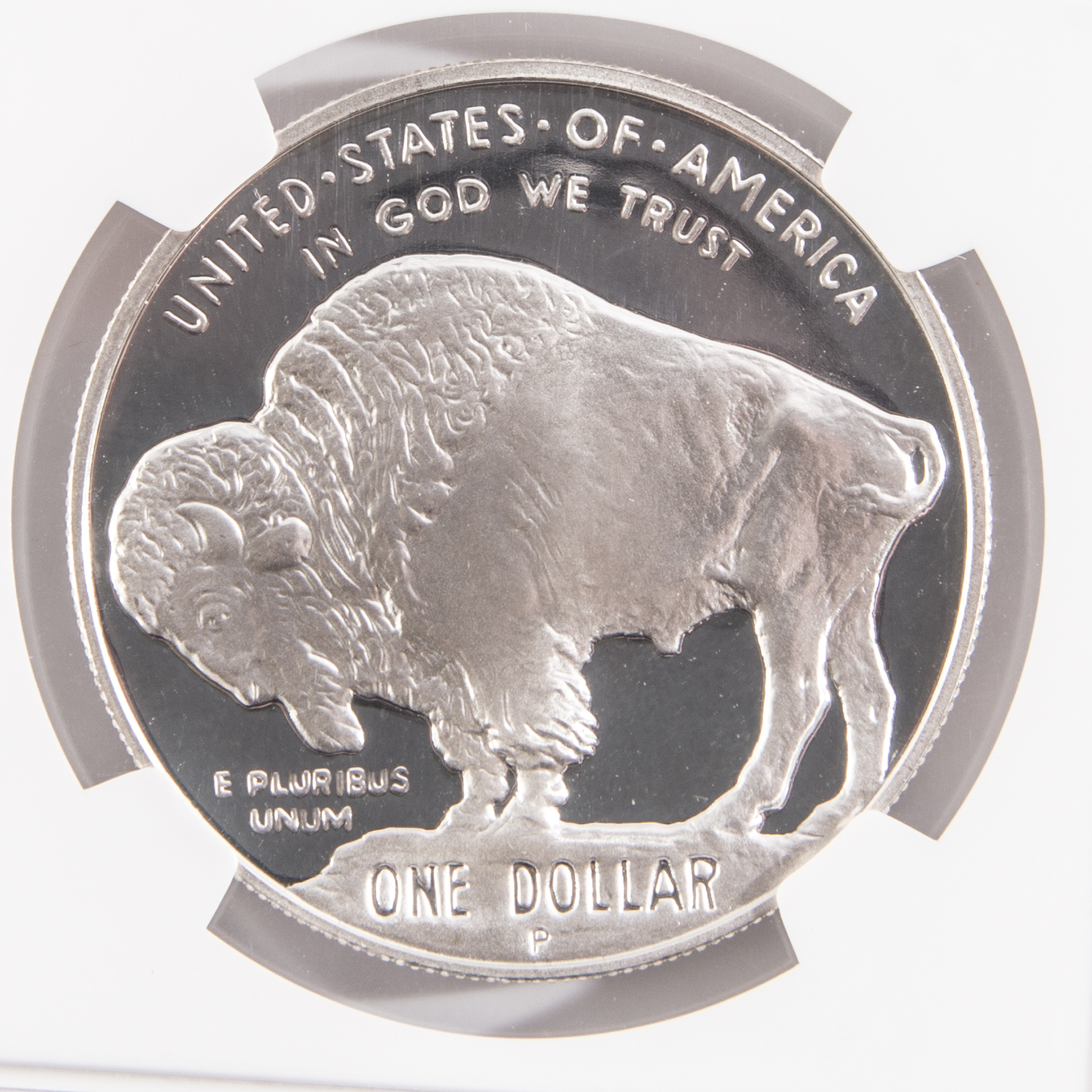 Encapsulated and Graded PF 69 Ultra Cameo (By NGC) 2001-P Buffalo Dollar