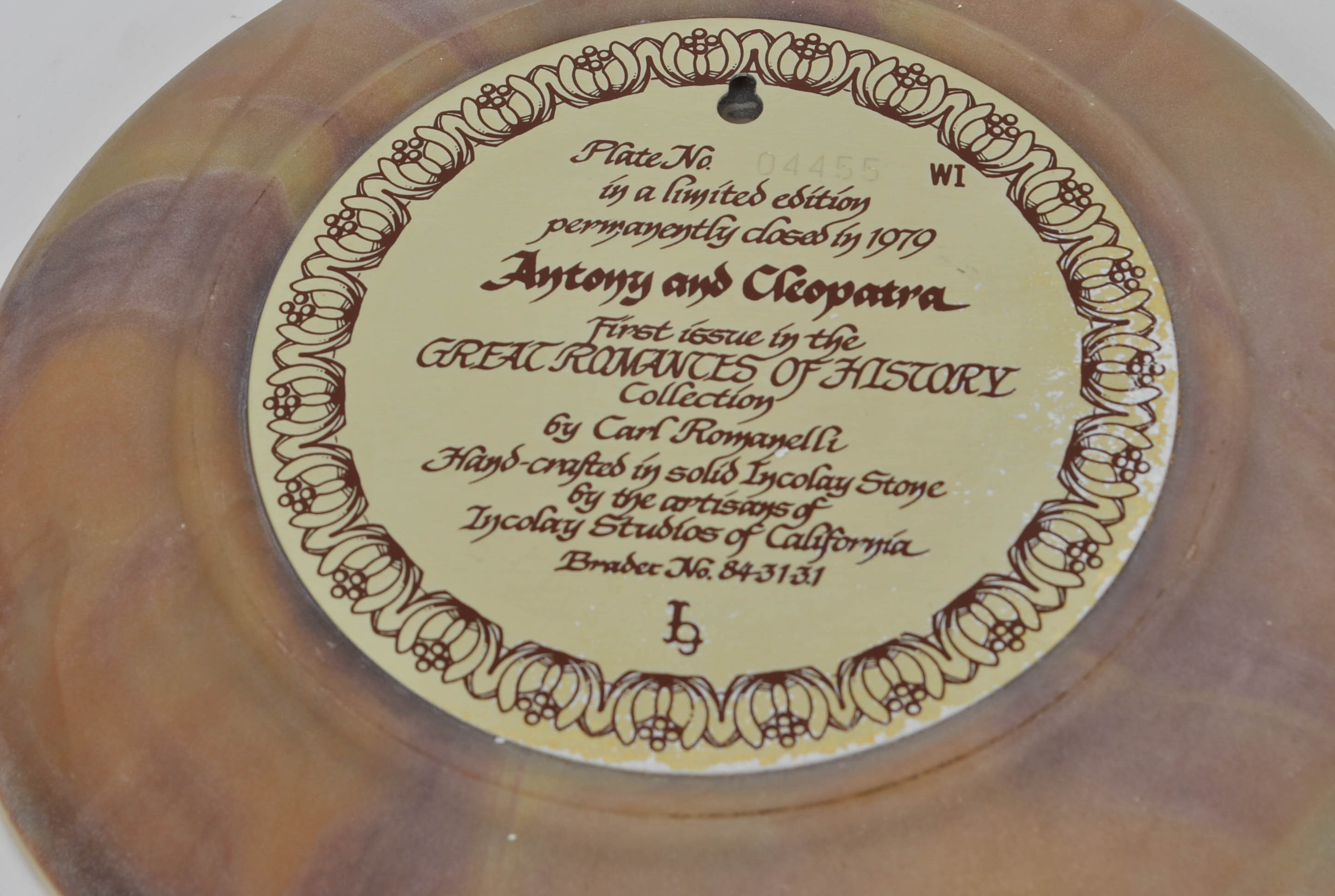 Pair of Collectors Plates Great Romances of History Collection