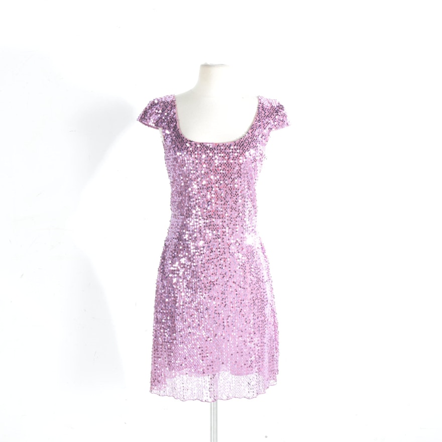 Betsey Johnson Purple Sequin Dress