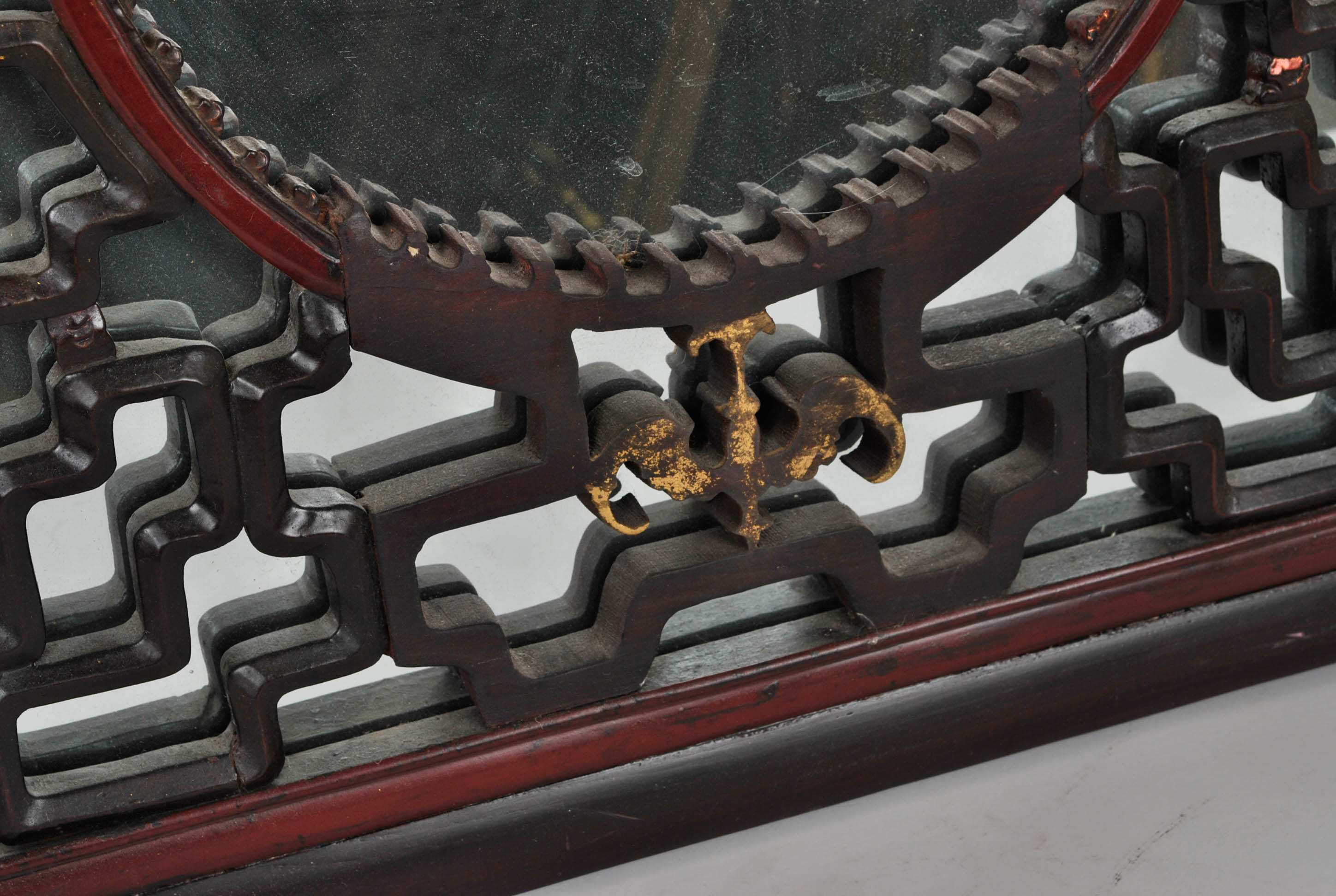 Hand Carved Chinese Framed Mirror
