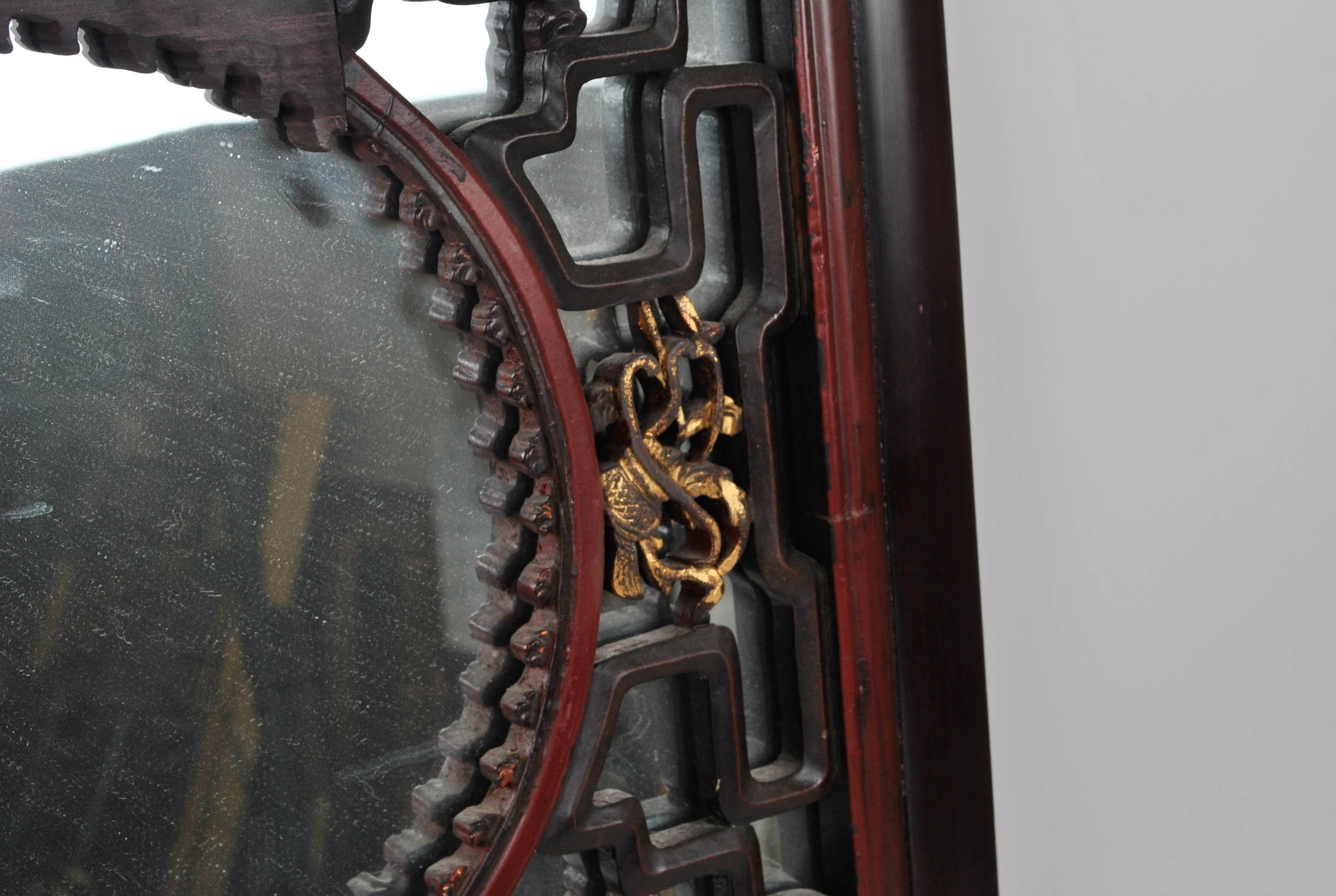 Hand Carved Chinese Framed Mirror