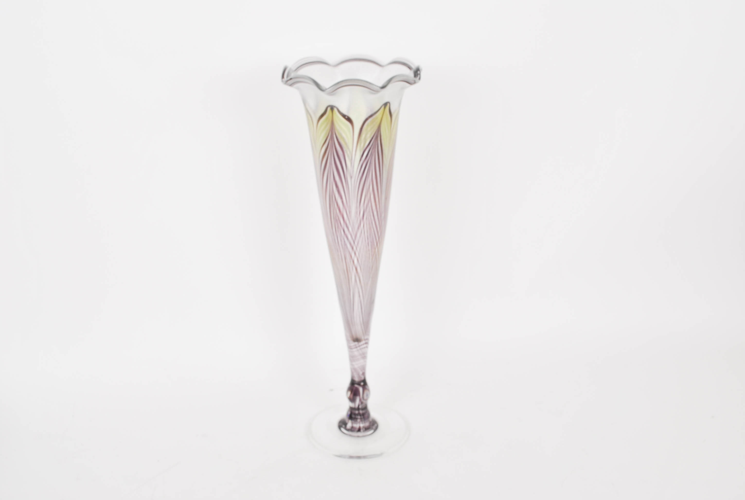 Art Glass Trumpet Vase