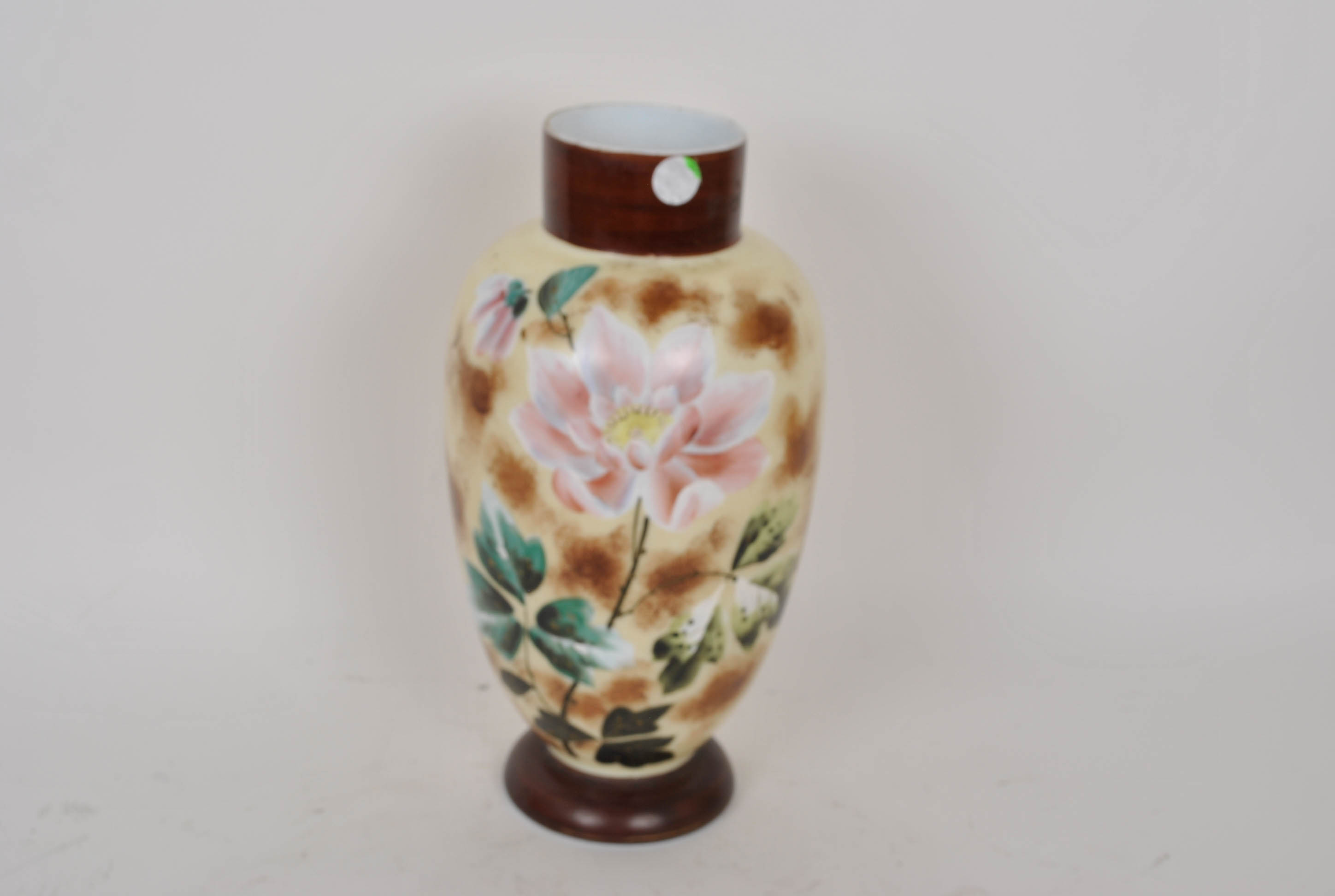 Two Hand Painted Glass Vases