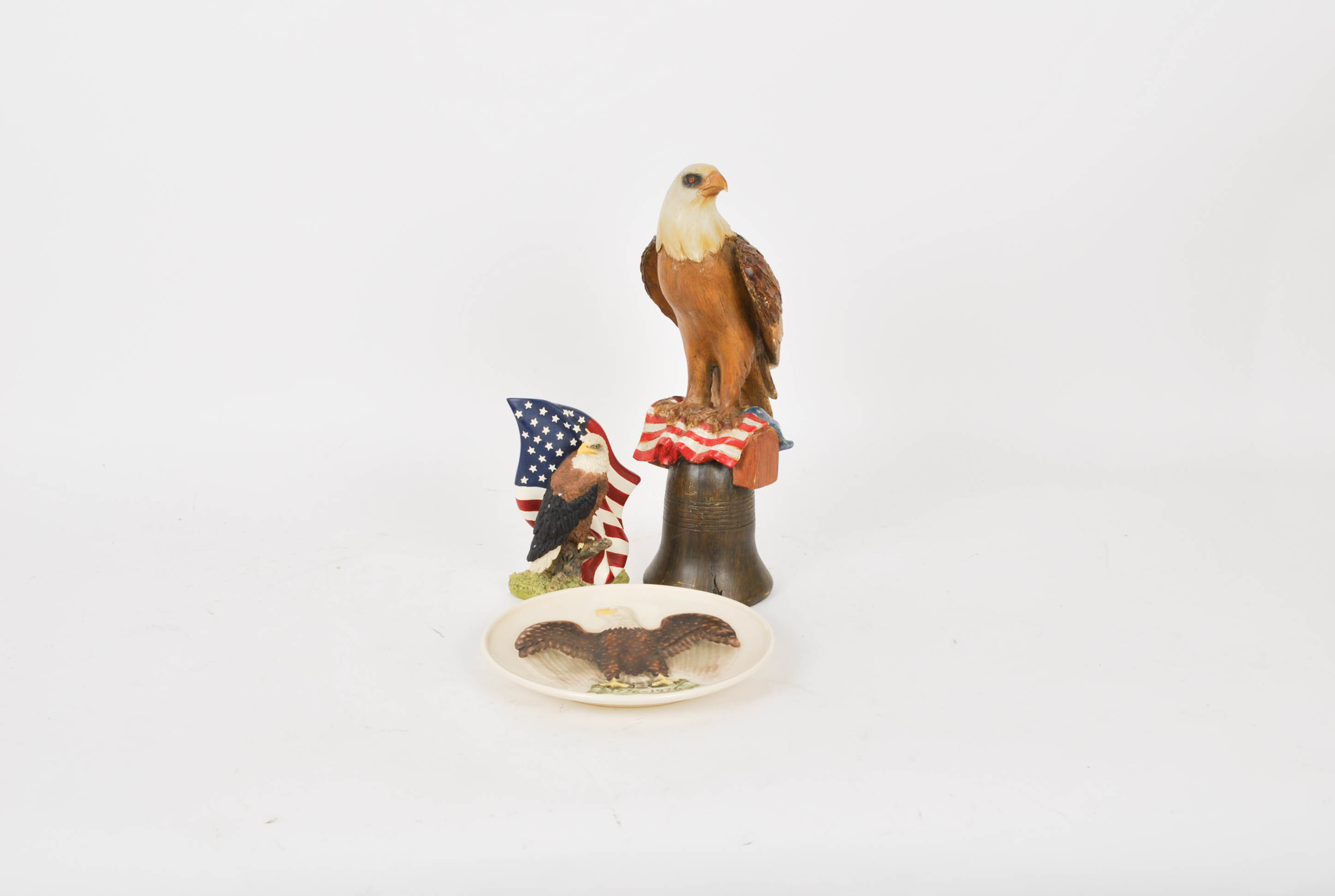 Set of Patriotic Bald Eagles
