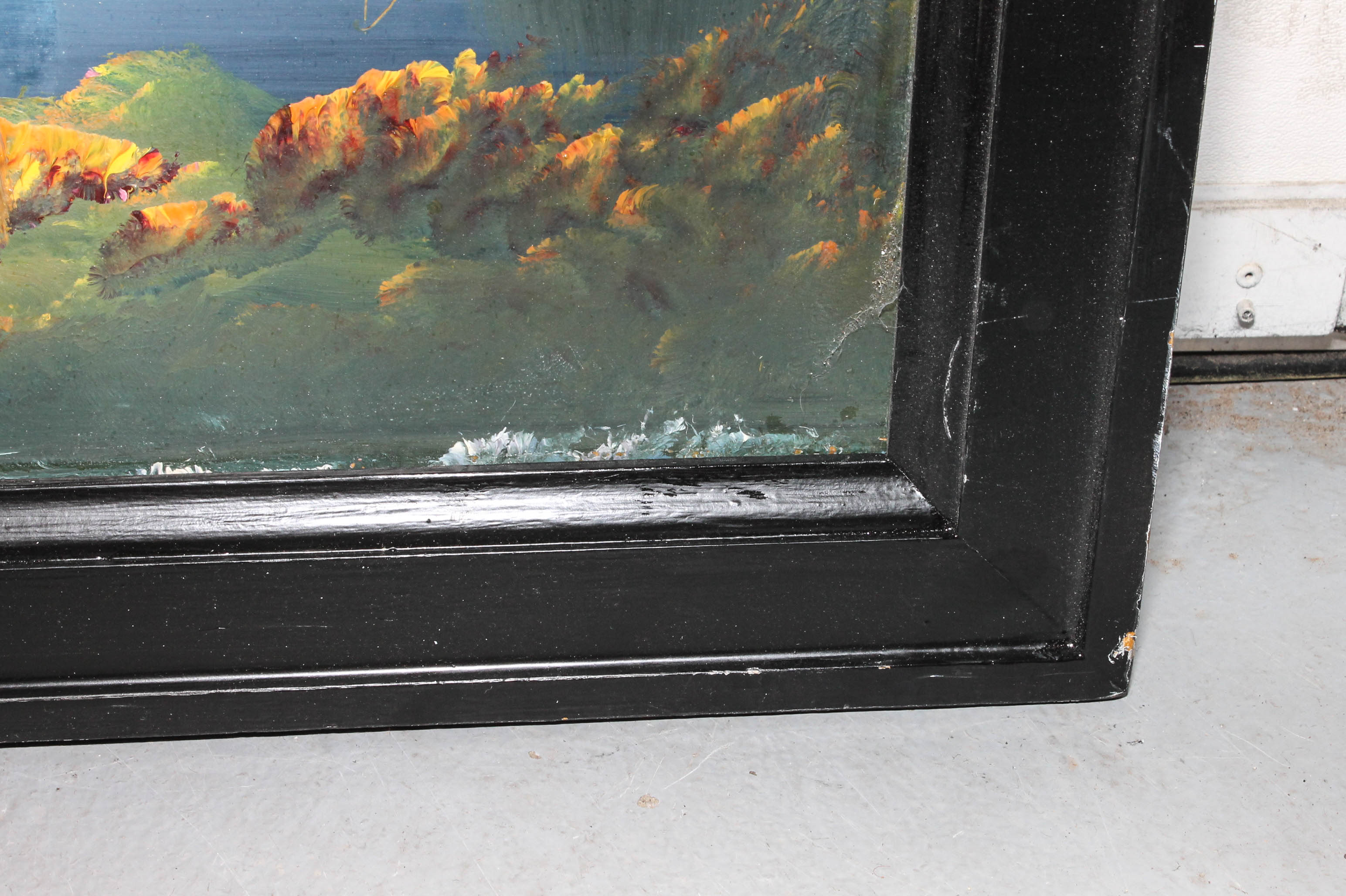 1961 Burnette G. Pletan Mountain Landscape Oil Painting