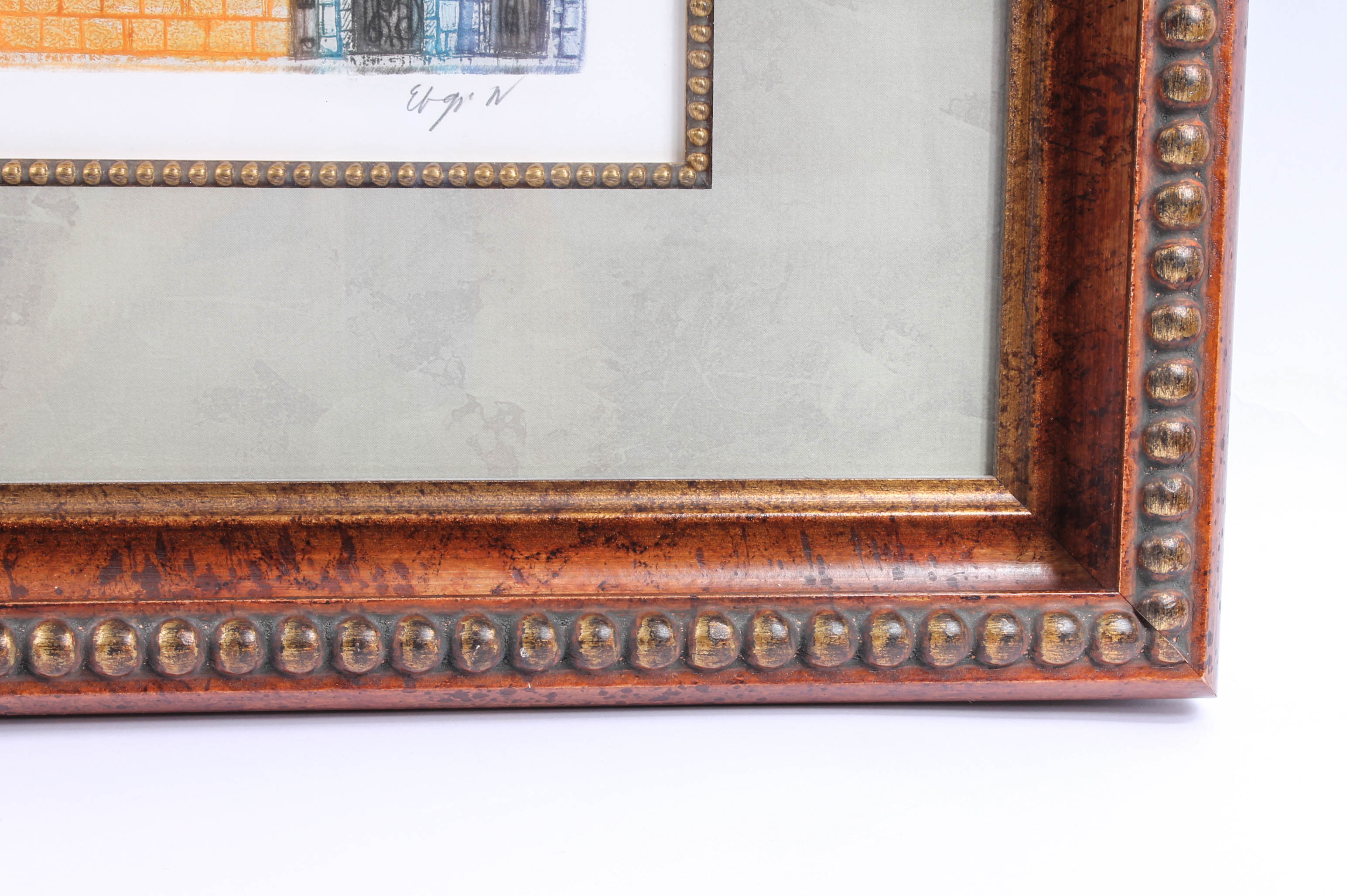 Amram Ebgi Limited Edition Mixed Media Etching "Jerusalem of Gold"