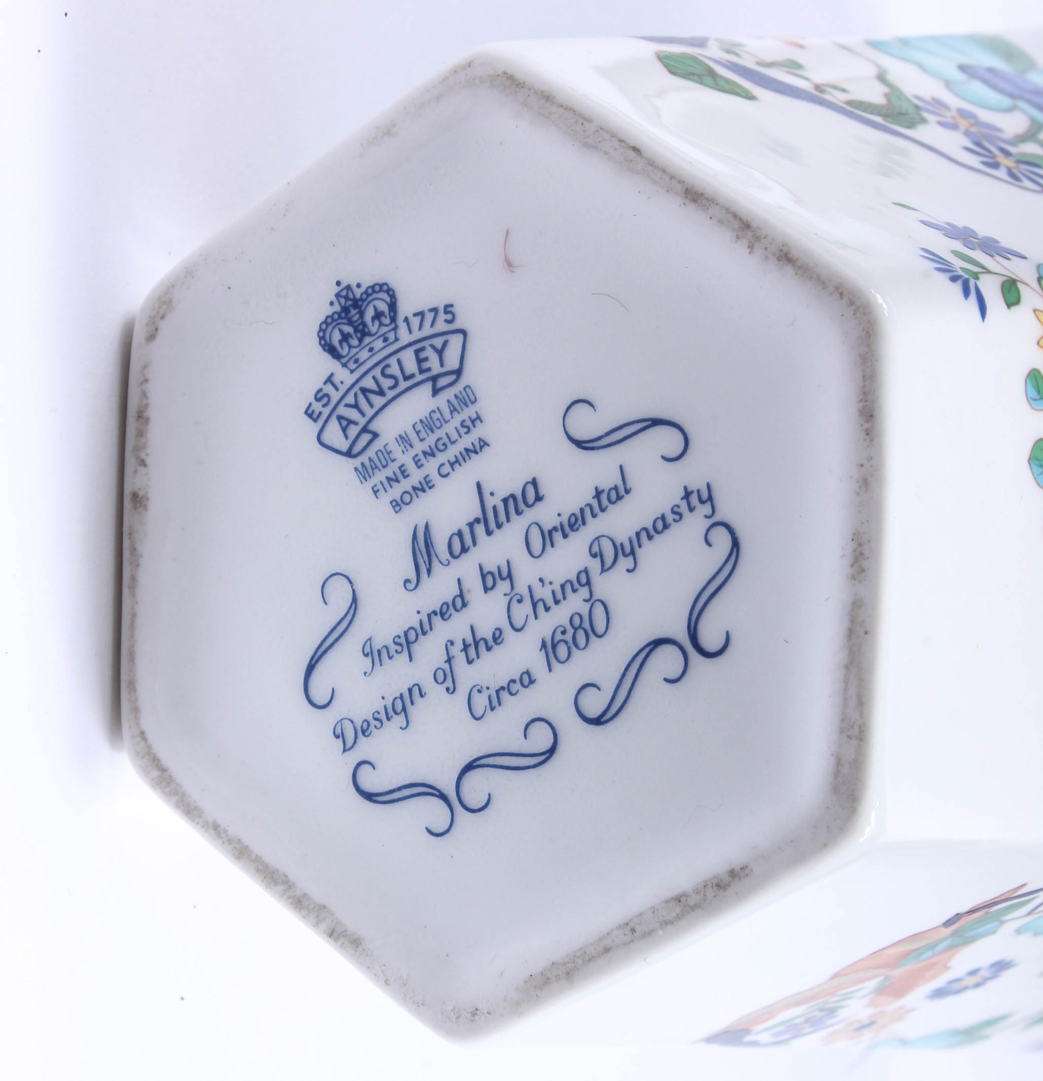 Pair of Aynsley "Marlina" Porcelain Canisters