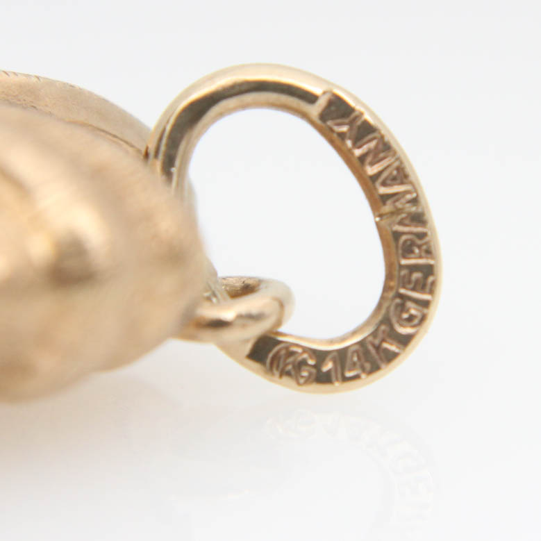 14K Yellow Gold Fur Coat Charm