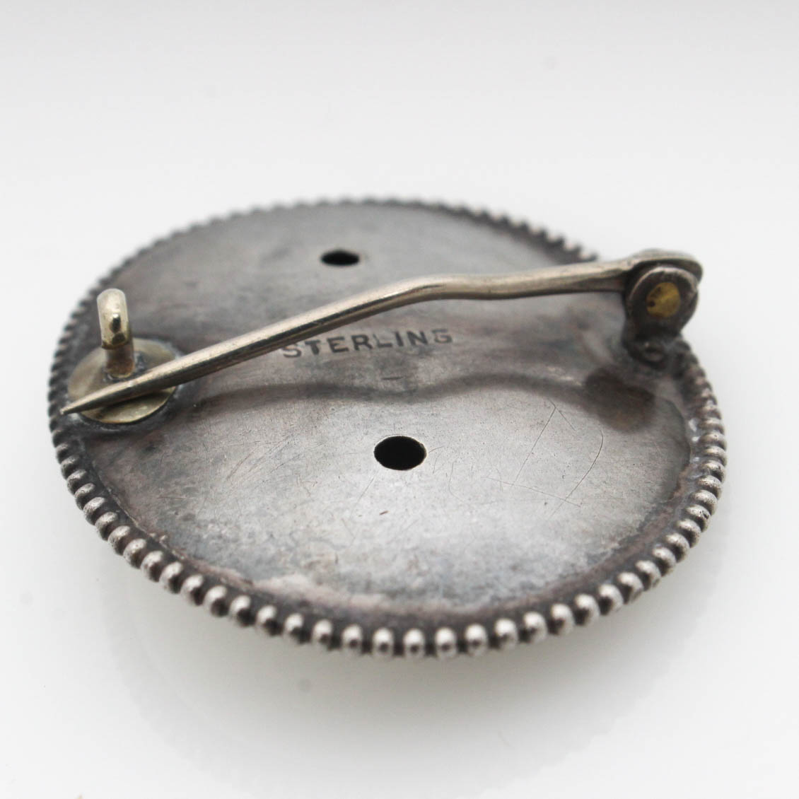 Art Nouveau Sterling Silver Repoussé Brooch