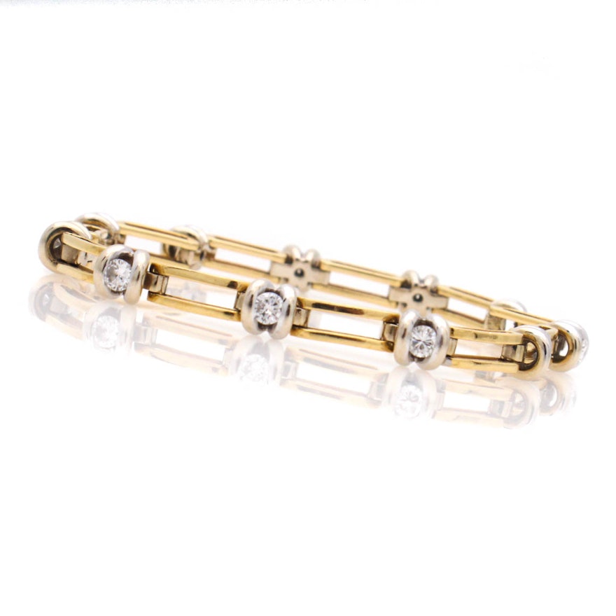 GPM Designs 18K Yellow Gold 1.20 CTW Diamond Bracelet