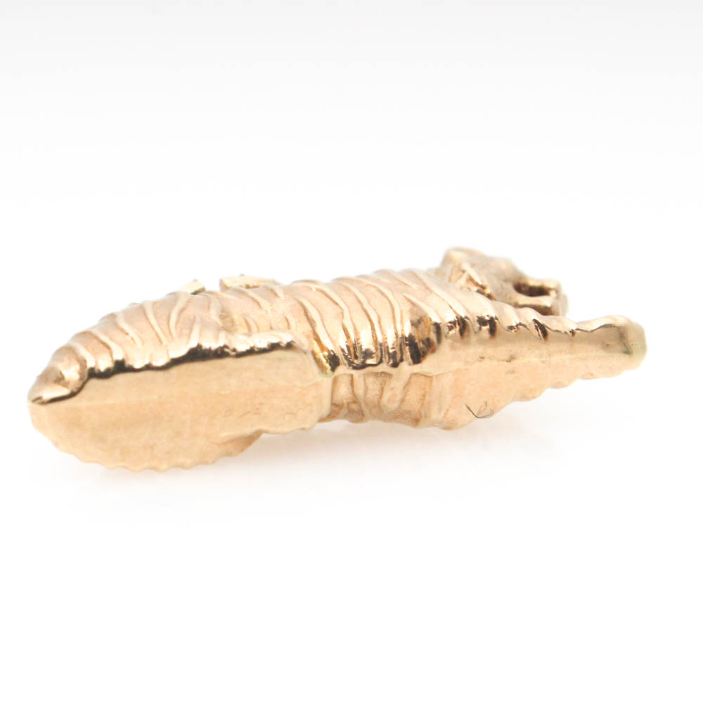 14K Yellow Gold Tiger Charm