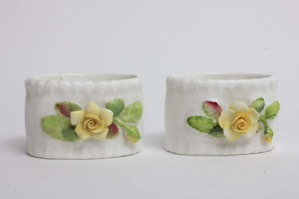 Vintage Coalport Bone China Napkin Rings and Place Card Holders