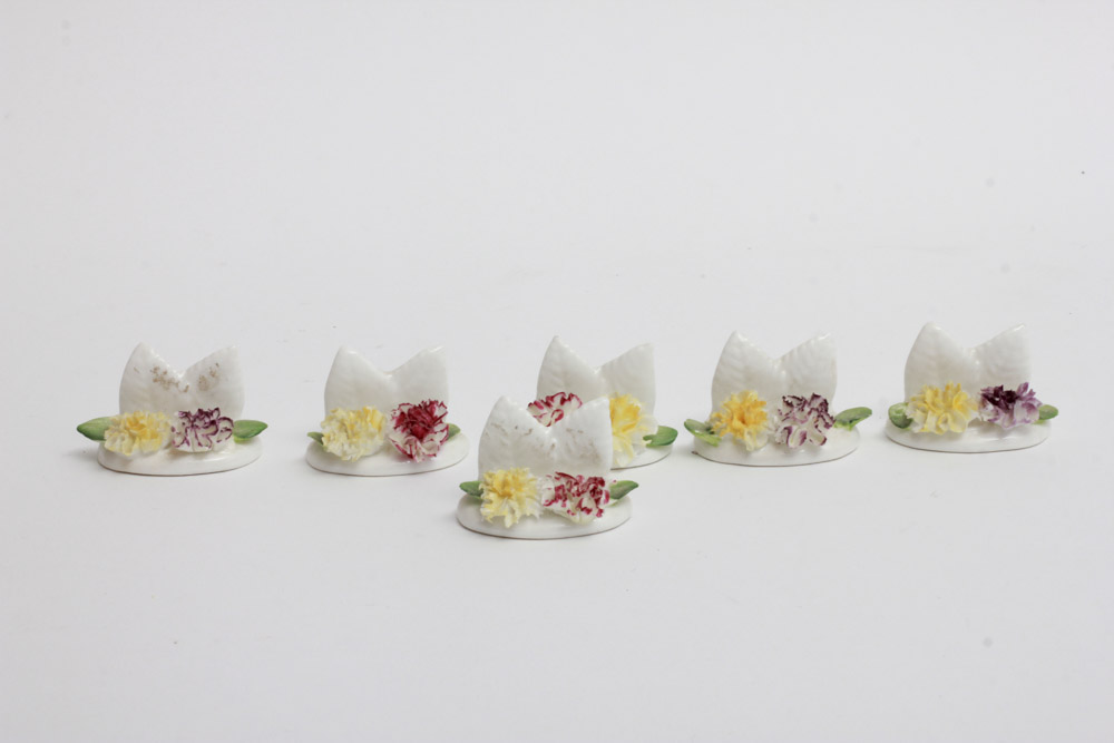 Vintage Coalport Bone China Napkin Rings and Place Card Holders