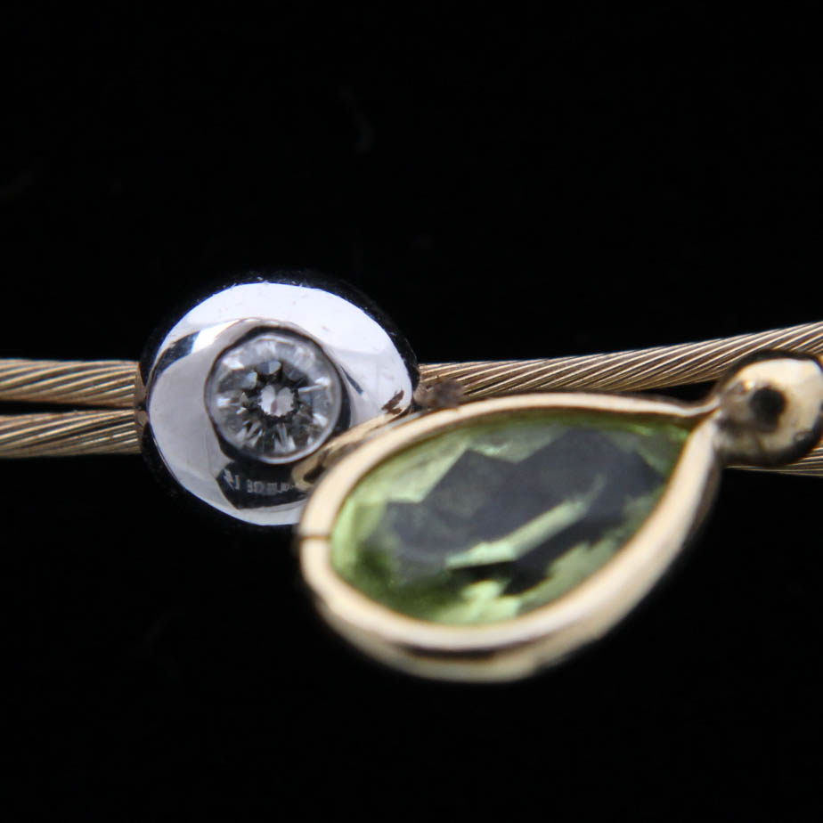 14K Yellow Gold Diamond and Gemstone Necklace