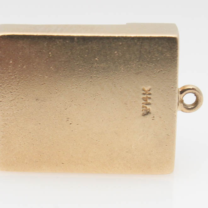 14K Yellow Gold Swimming Pool Charm