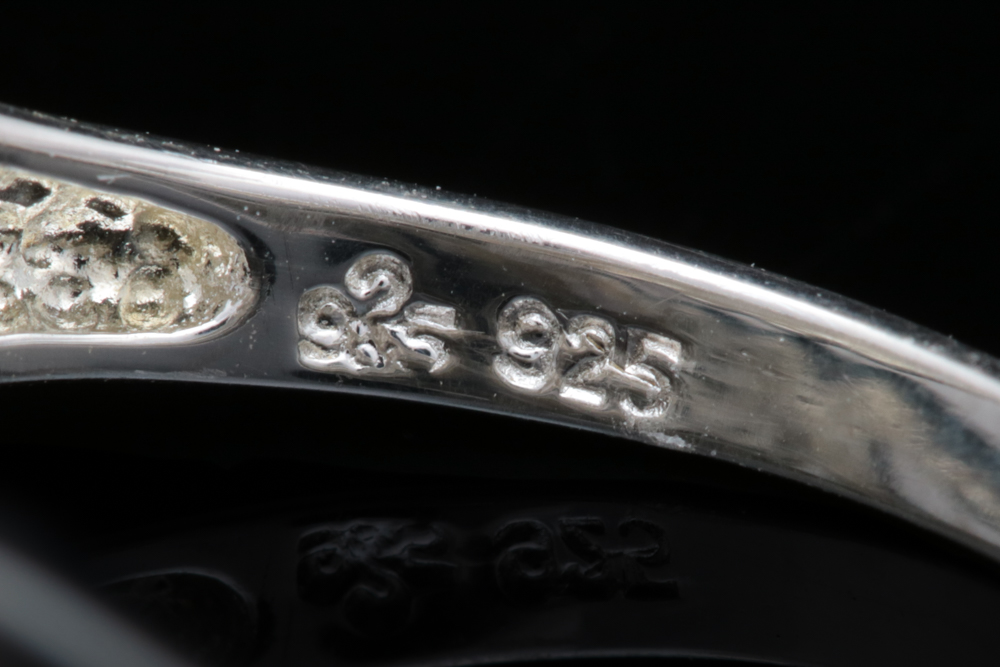 Sterling Silver and Brown Diamond Ring