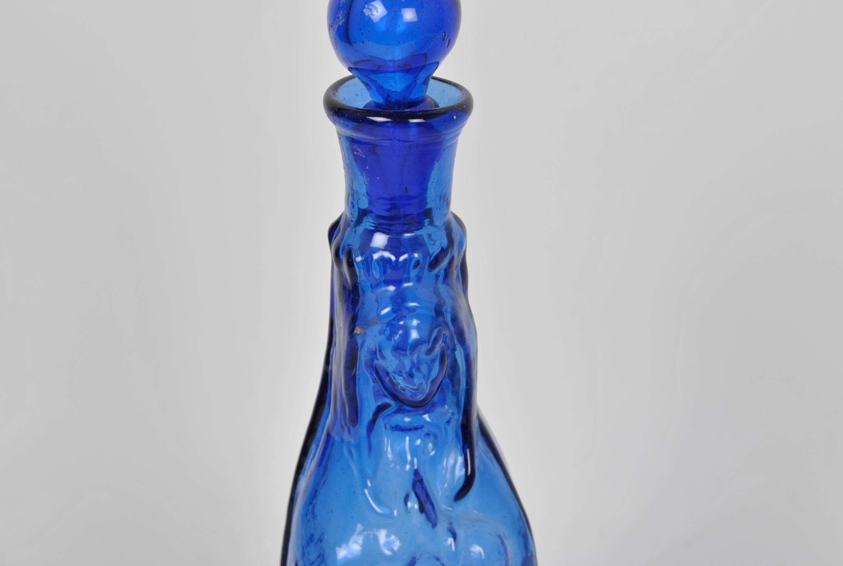 Glass Virgin Mary Figural Decanter and Stoviglierie Bowl