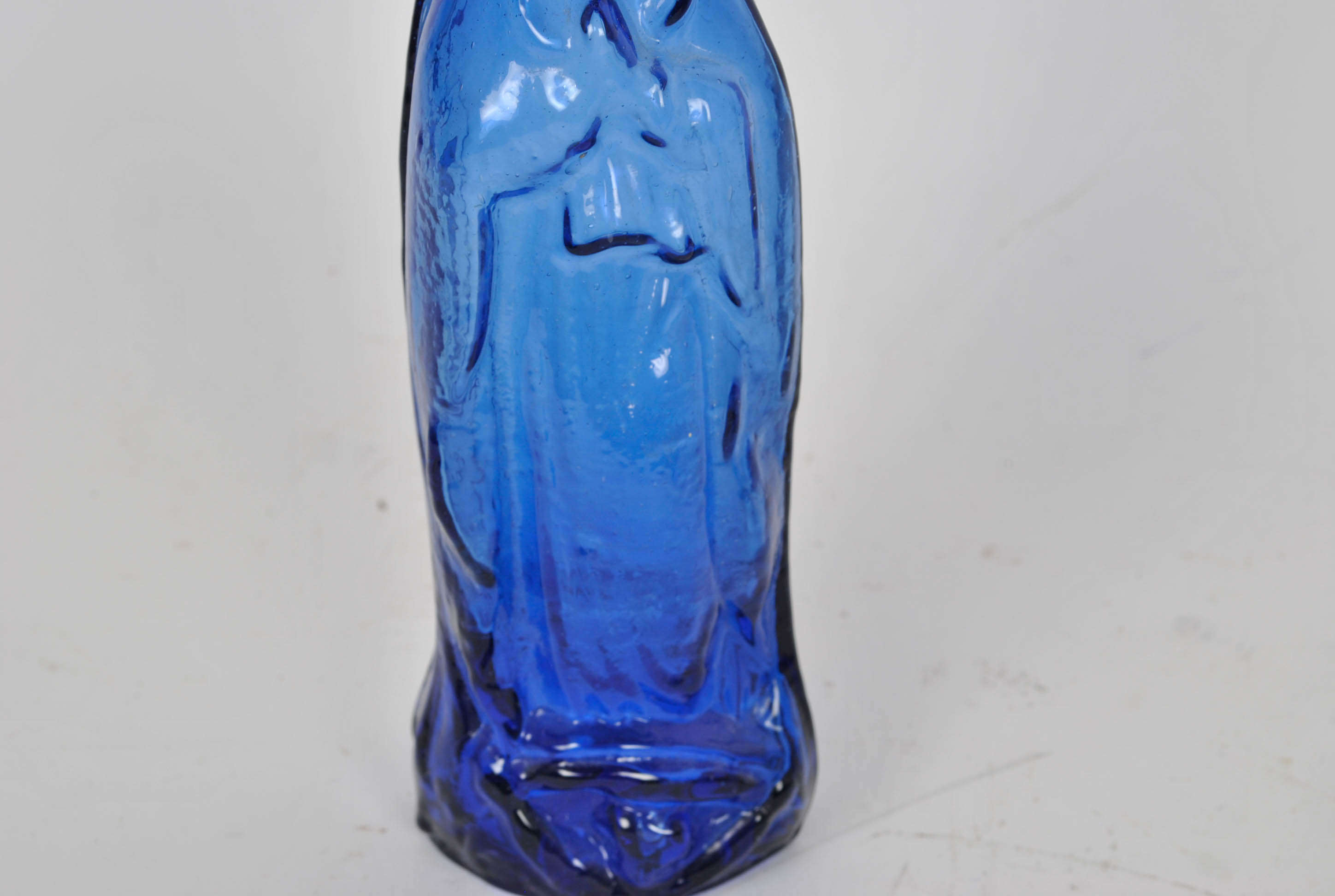 Glass Virgin Mary Figural Decanter and Stoviglierie Bowl