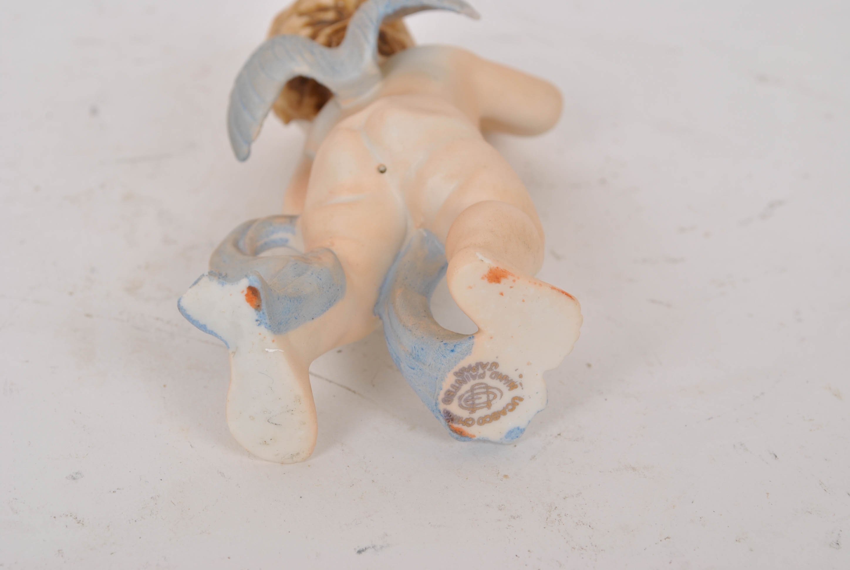 Hull Pottery Dish and Occupied Japan Bisque Cupid