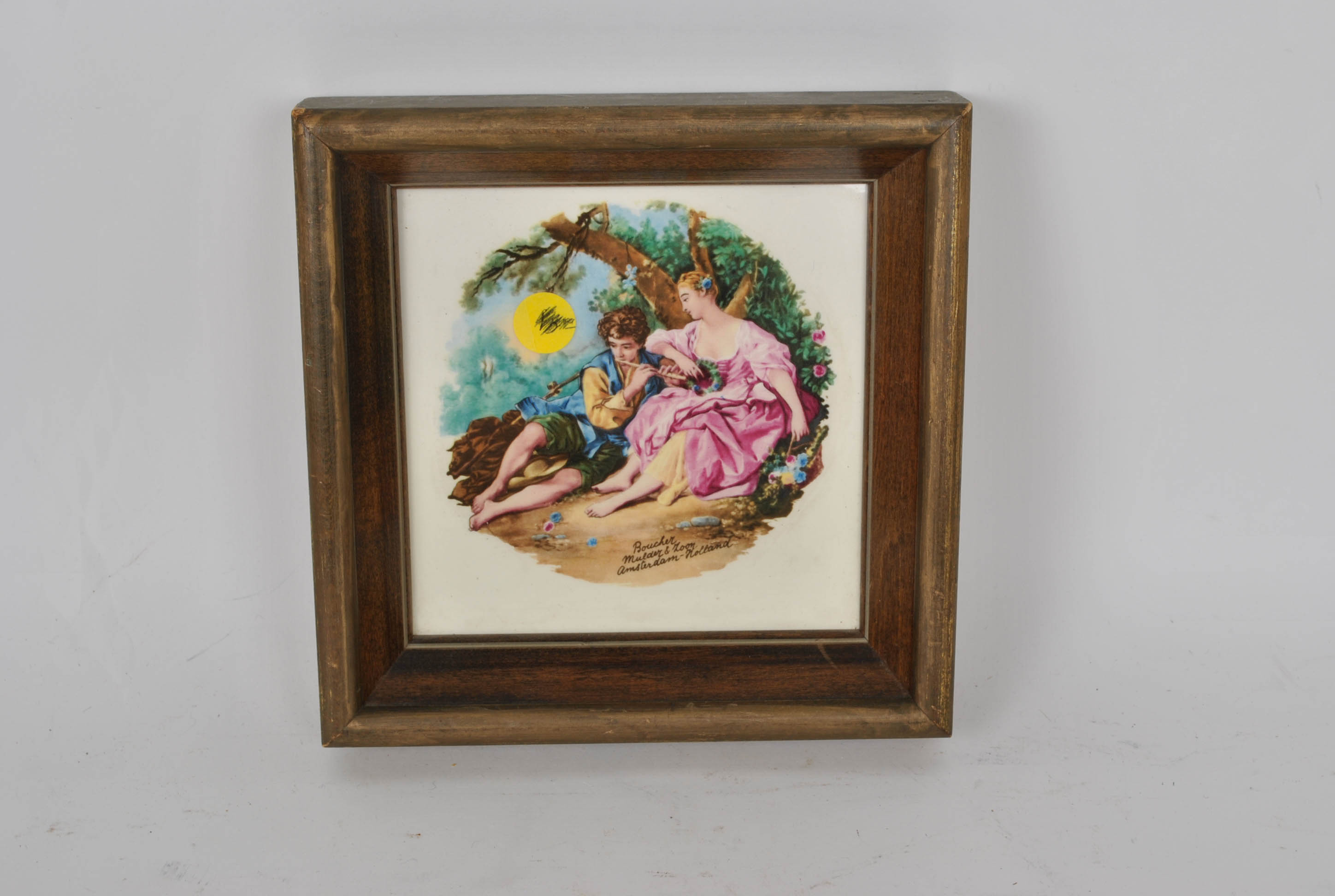 Set of Courting Couples Tea Cups and Plaques