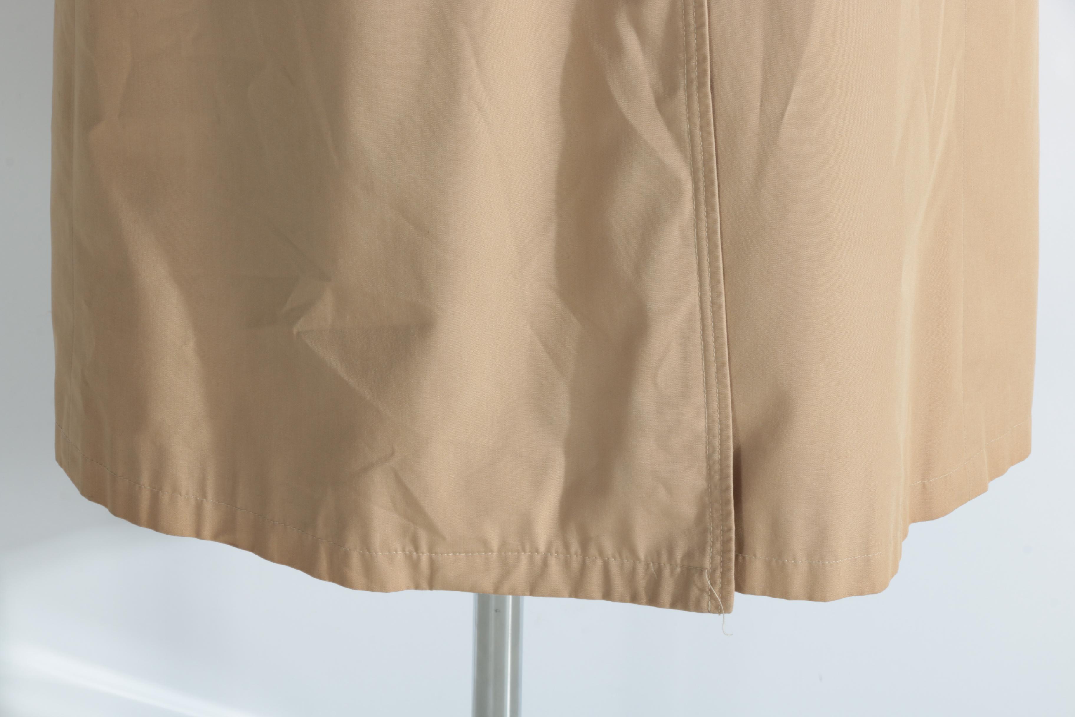 Vintage Trench Coat with Sheared Beaver Lining