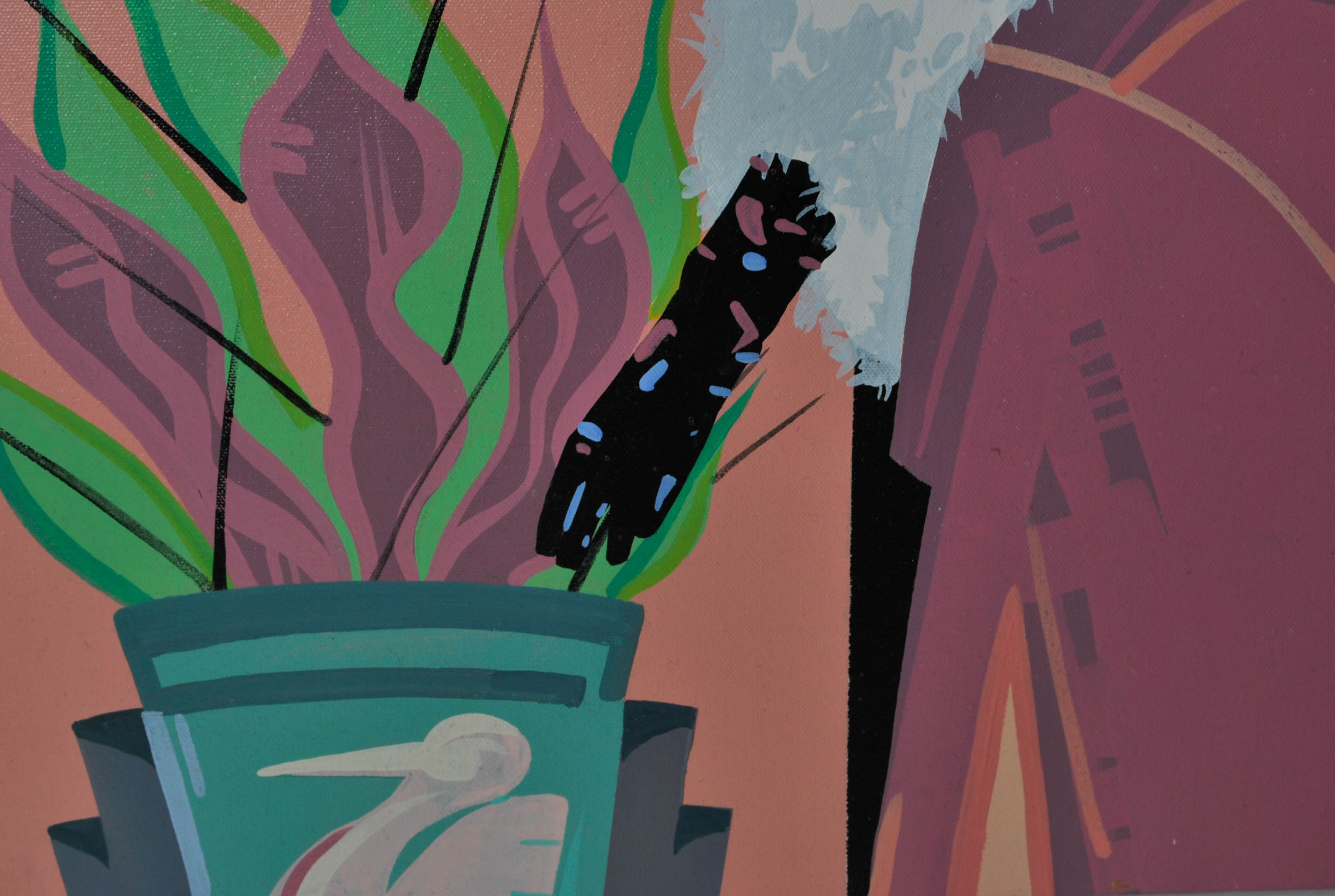 Oil on Canvas Modern Man and Woman