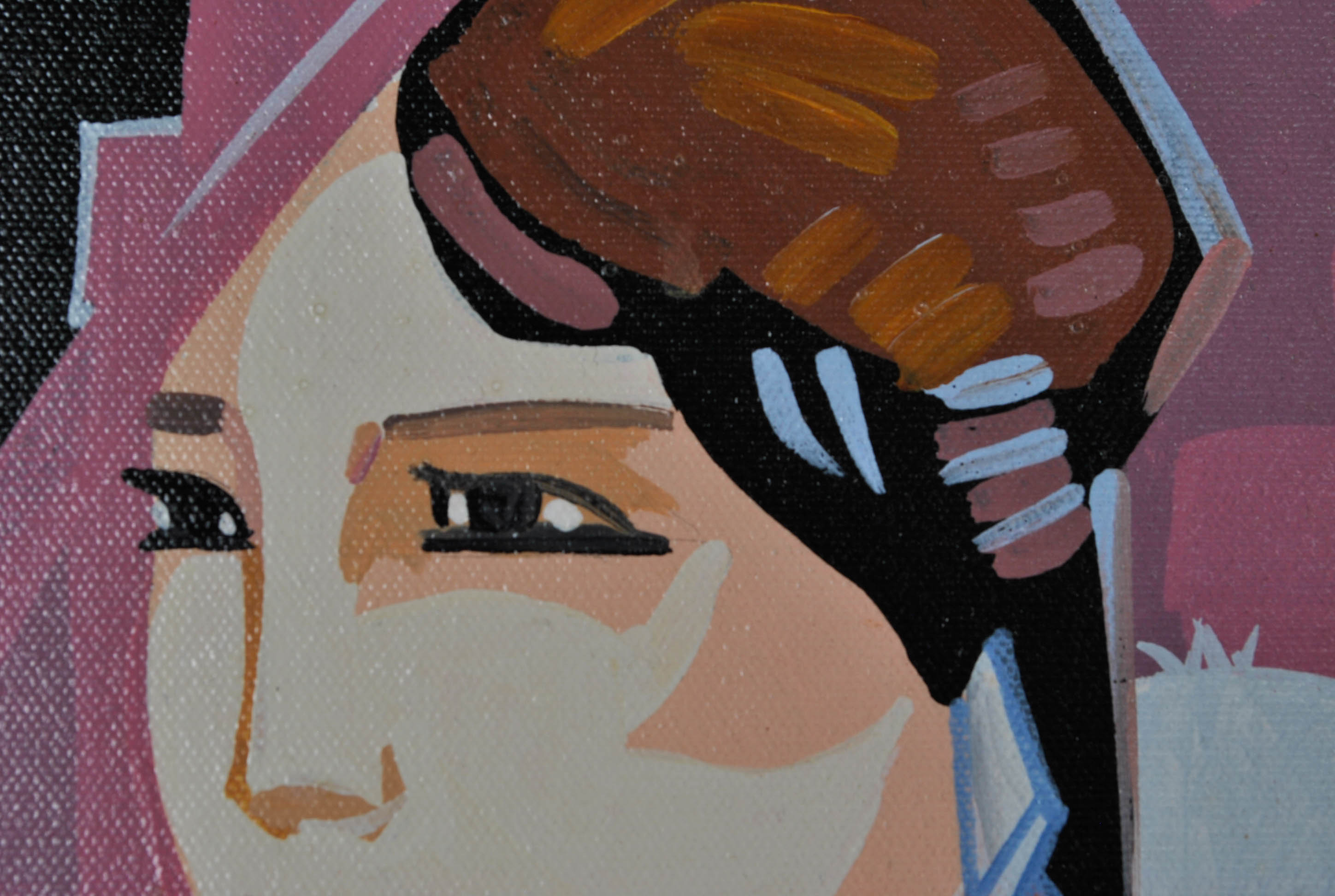 Oil on Canvas Modern Man and Woman