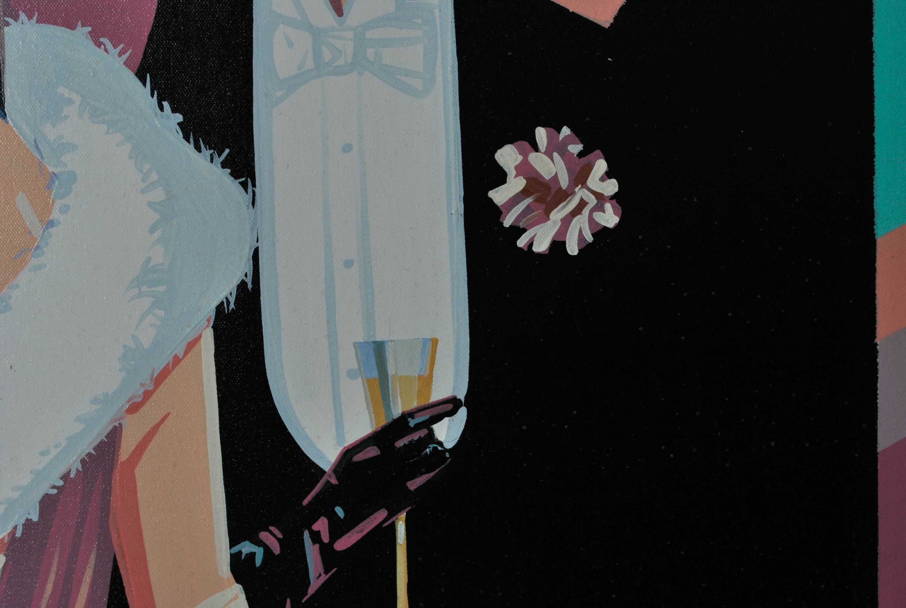 Oil on Canvas Modern Man and Woman