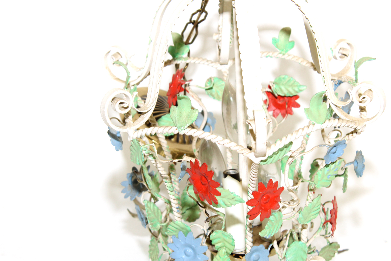 Shabby Chic Floral Ceiling Light Fixture