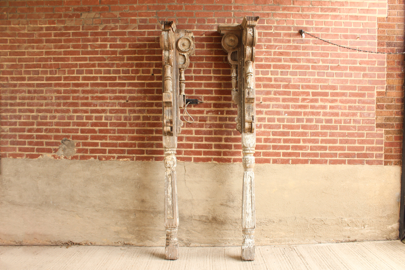 Antique Wooden Porch Columns