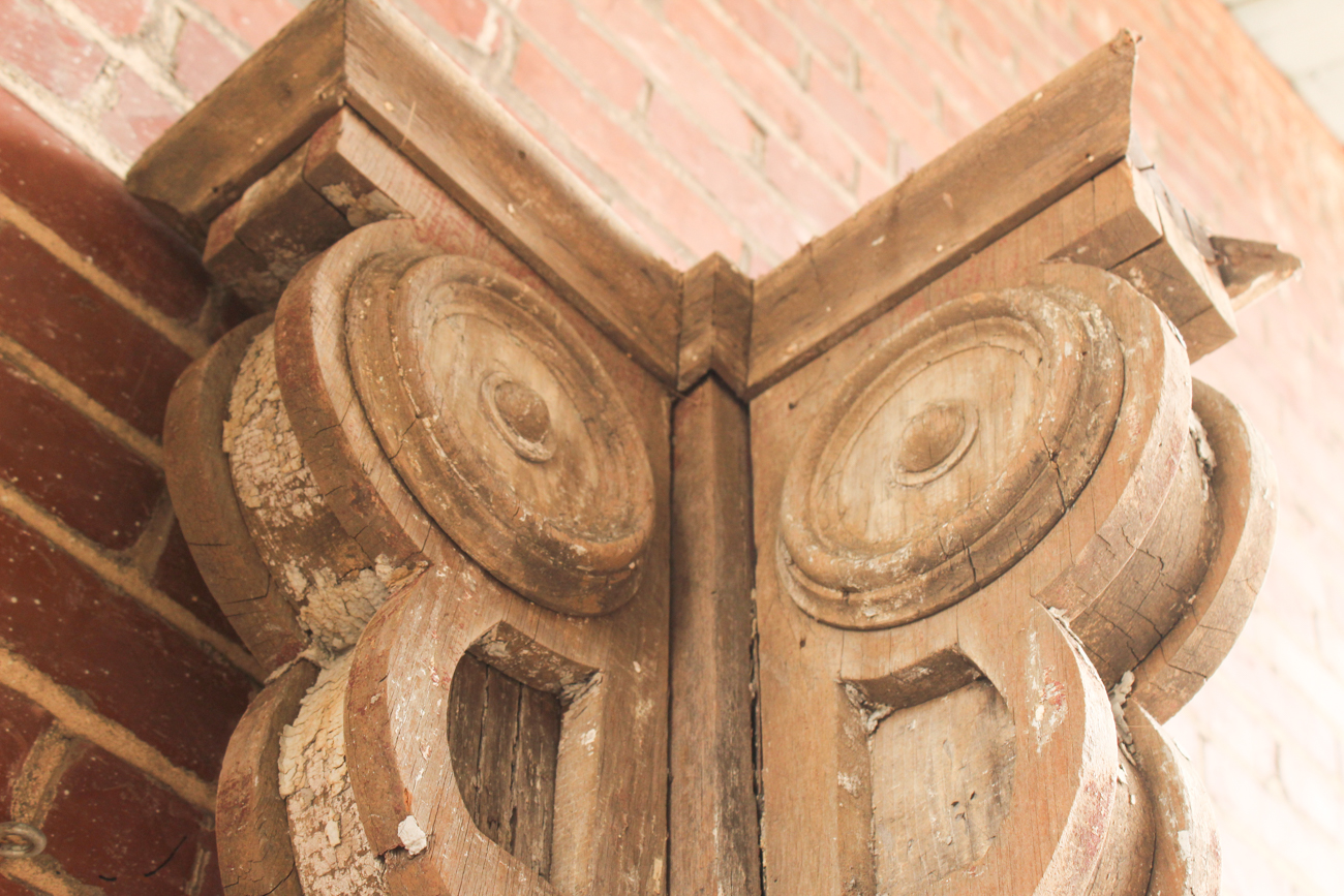Antique Wooden Porch Columns