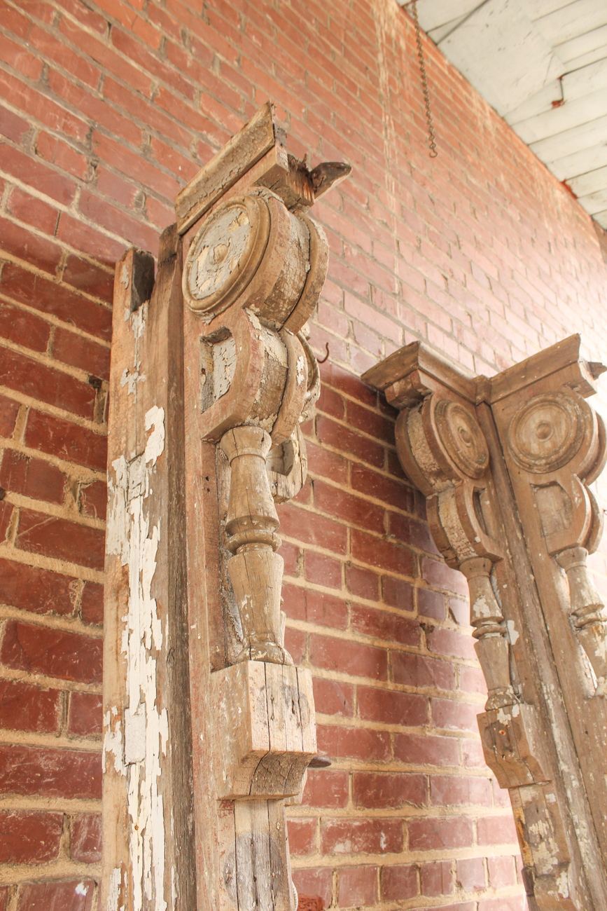 Antique Wooden Porch Columns